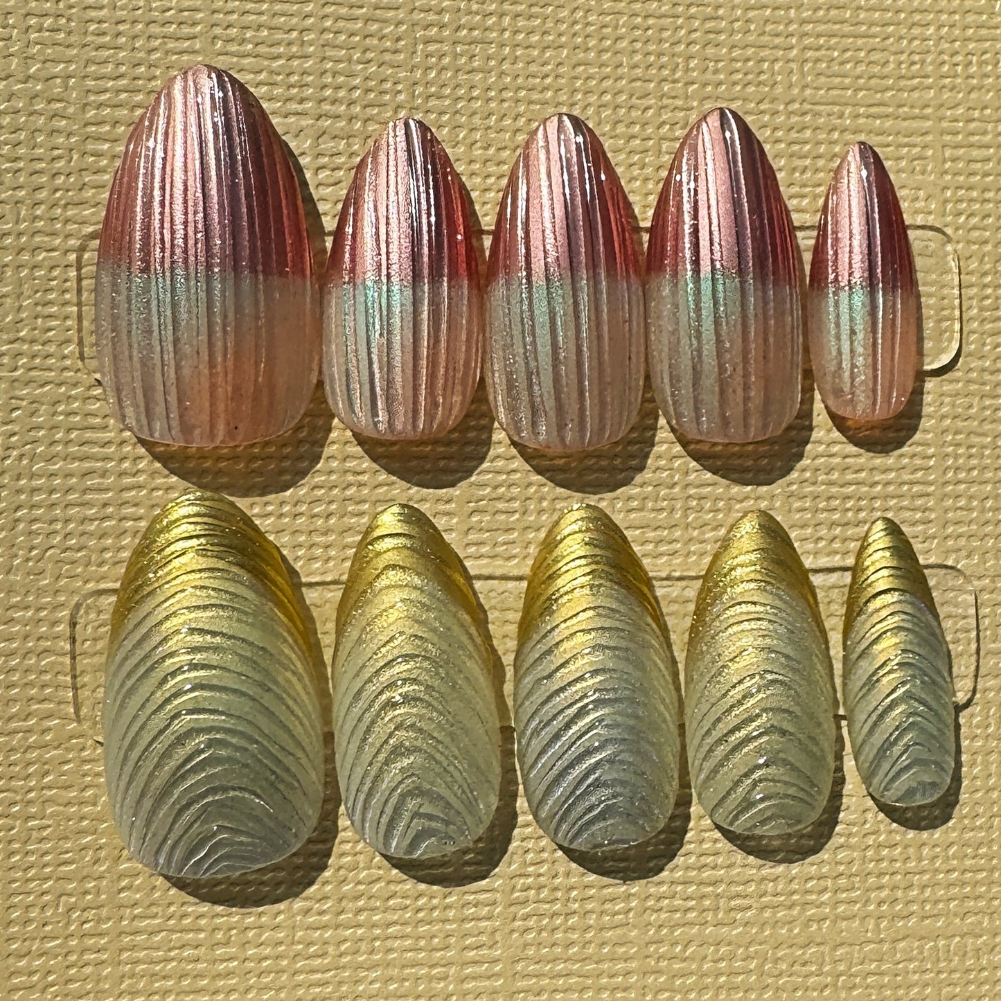Baccarat Glass Press-On Nail Set