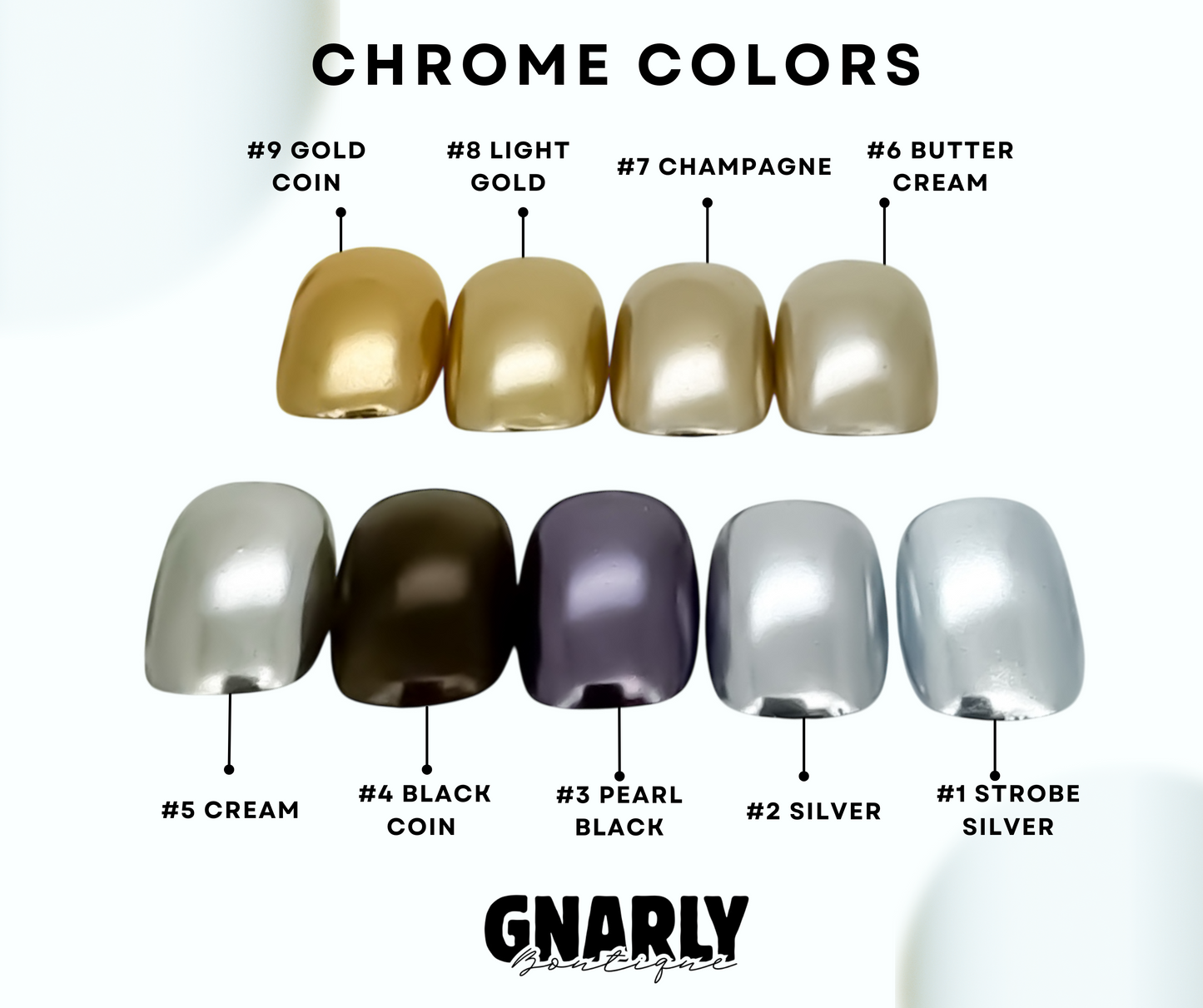 Smooth Chrome Press-on Nails