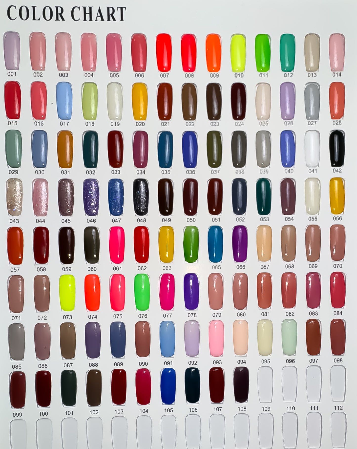 Examples of color but all requests welcome (custom colors available)