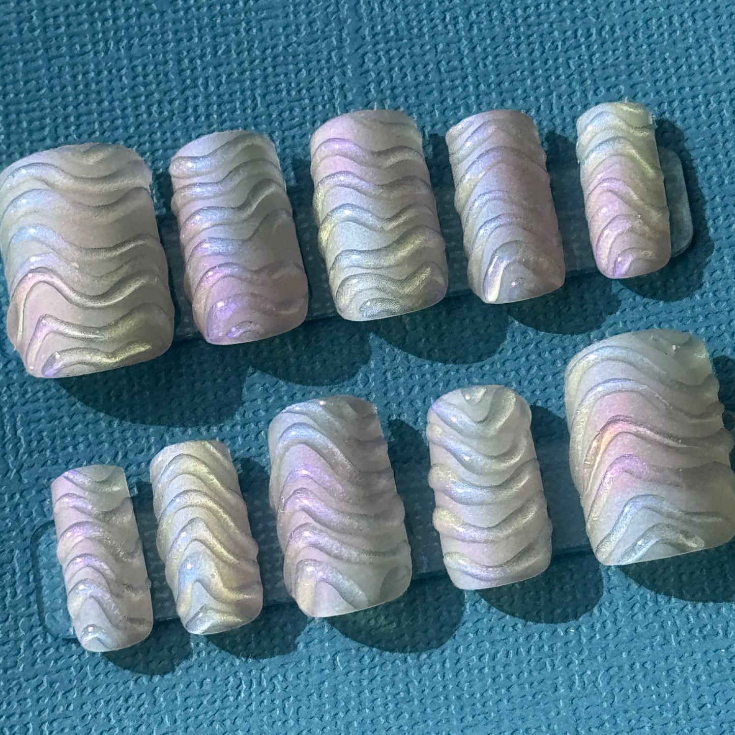 Baccarat Glass Press-On Nail Set