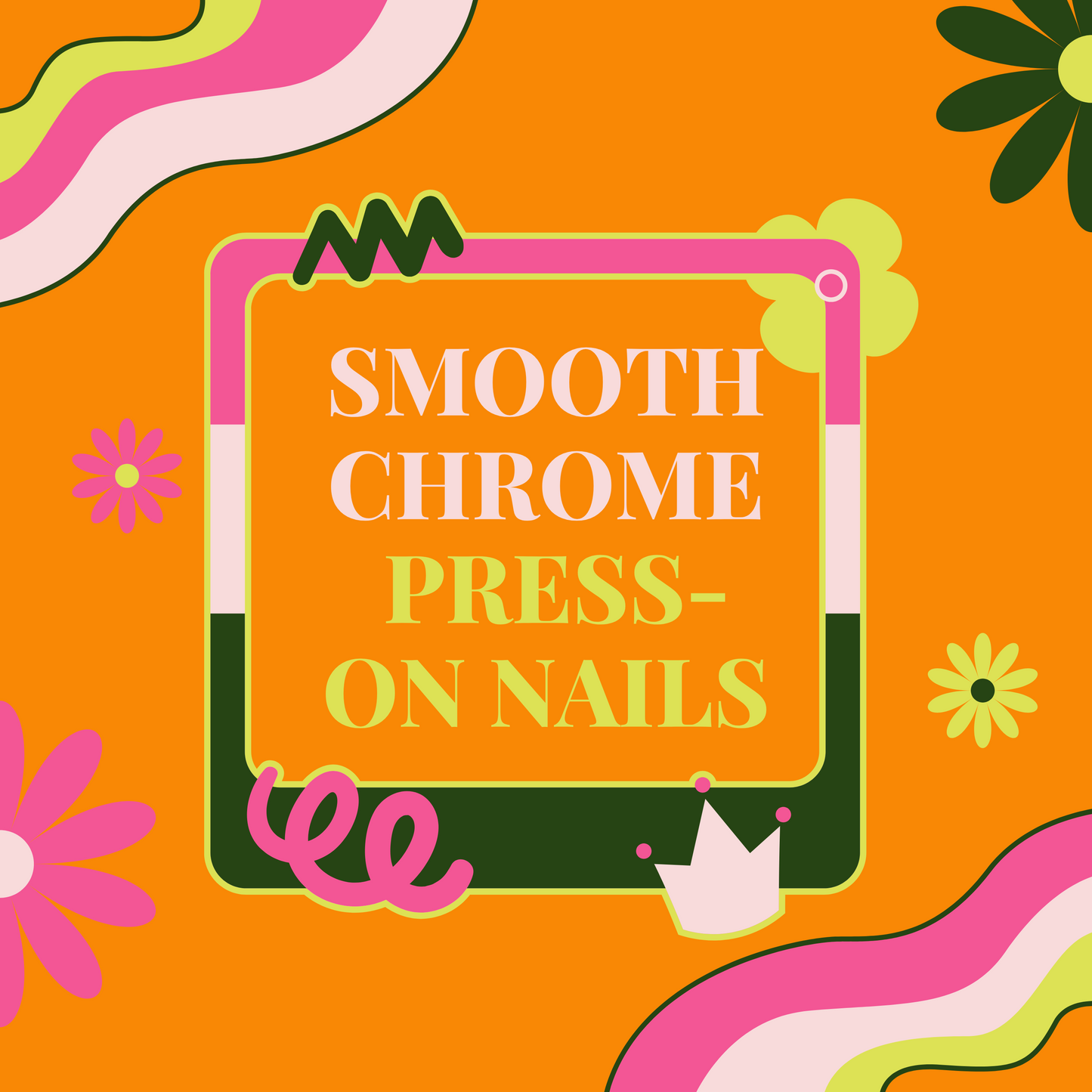 Smooth Chrome Press-on Nails