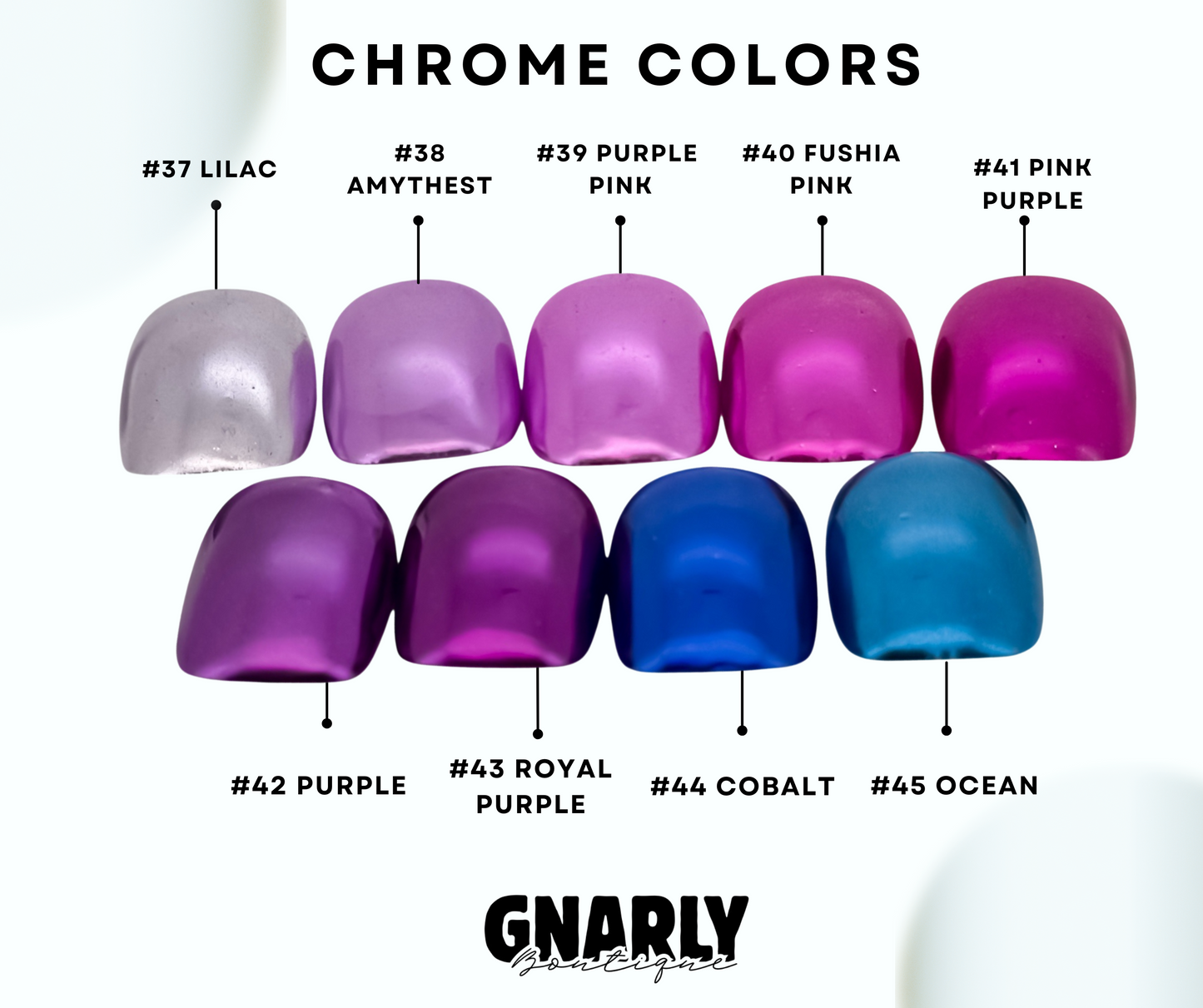 Smooth Chrome Press-on Nails