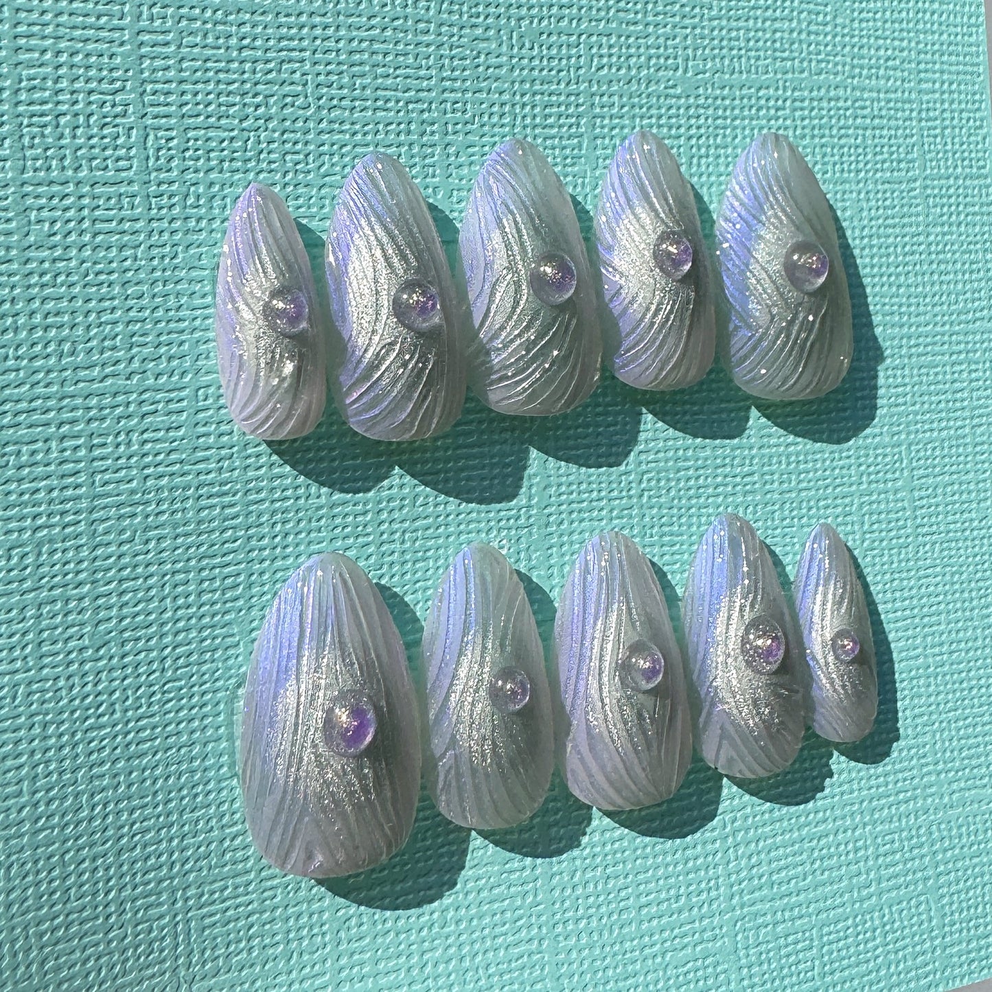 Baccarat Glass Press-On Nail Set