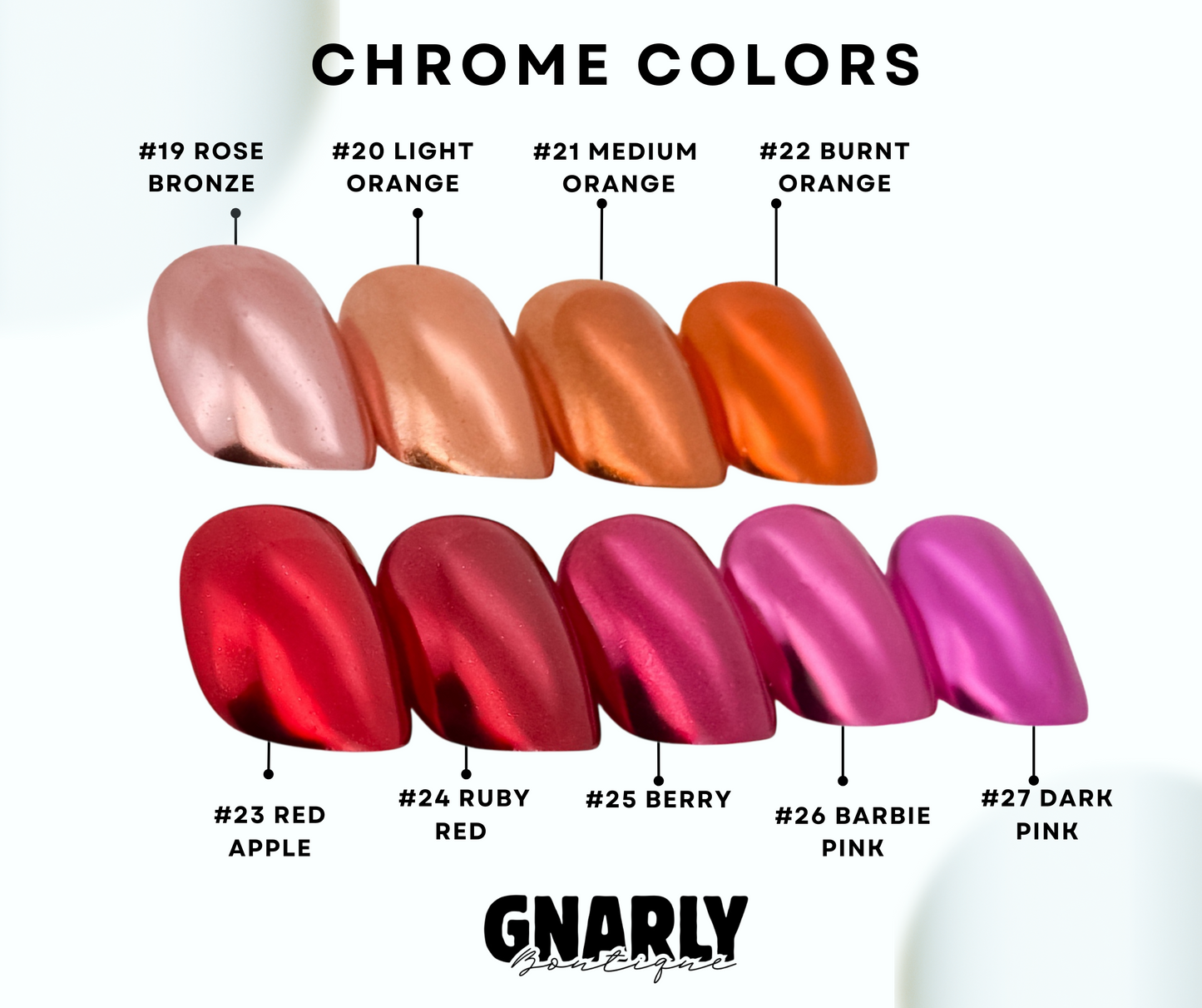 Smooth Chrome Press-on Nails