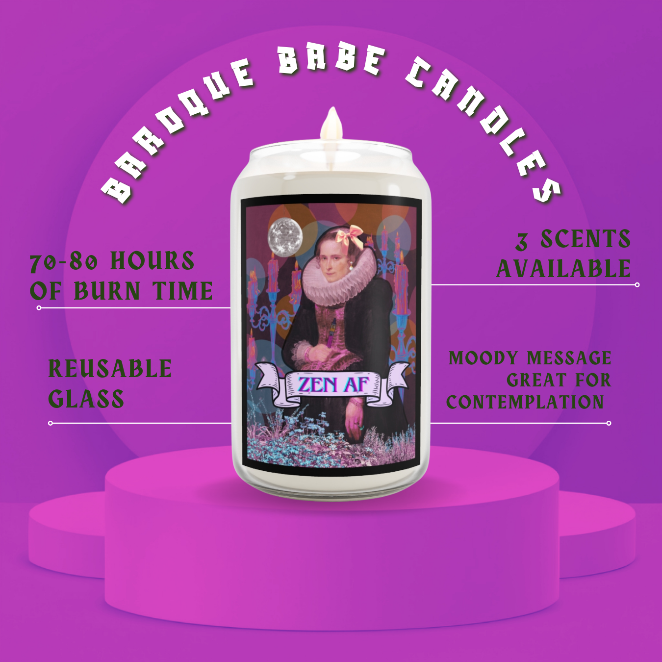 “Zen AF” Scented Candle - 13.75oz