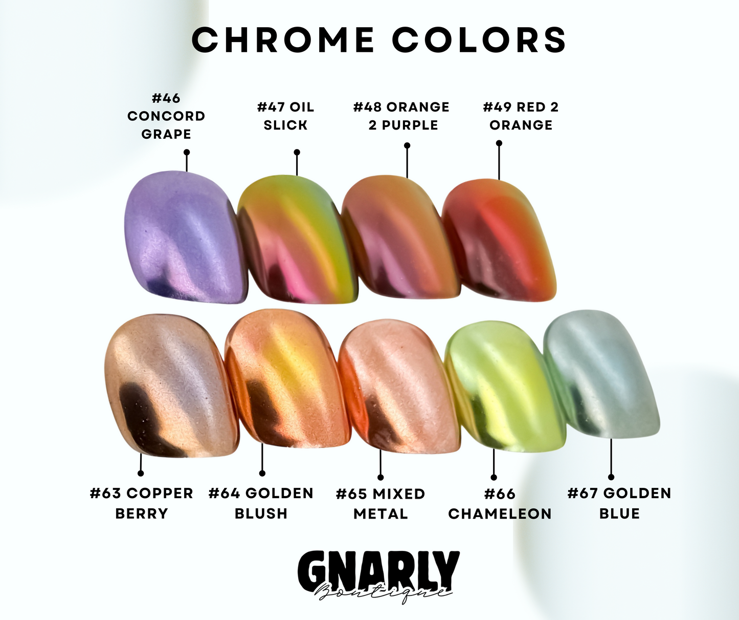 Smooth Chrome Press-on Nails