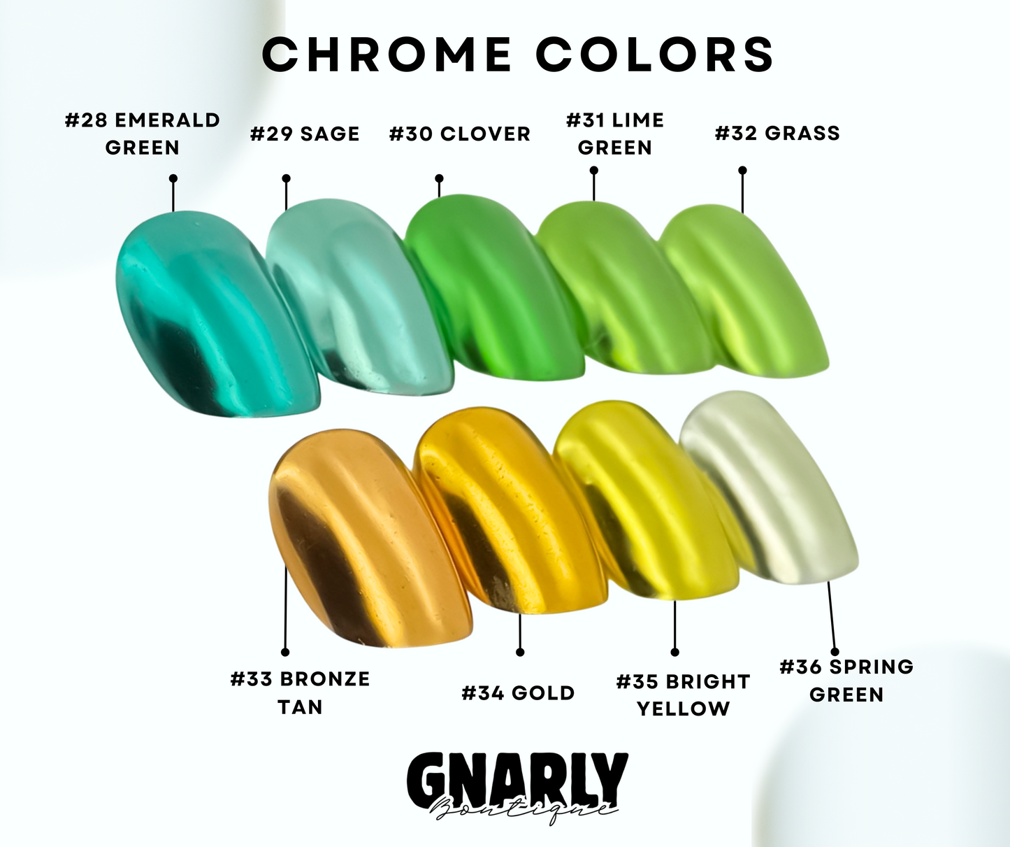 Smooth Chrome Press-on Nails
