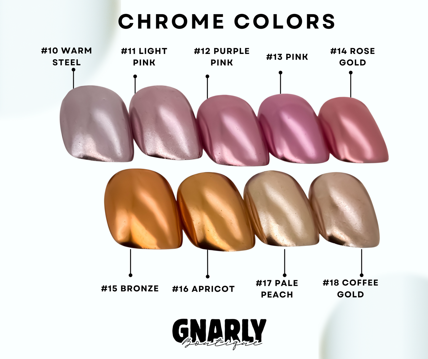 Smooth Chrome Press-on Nails