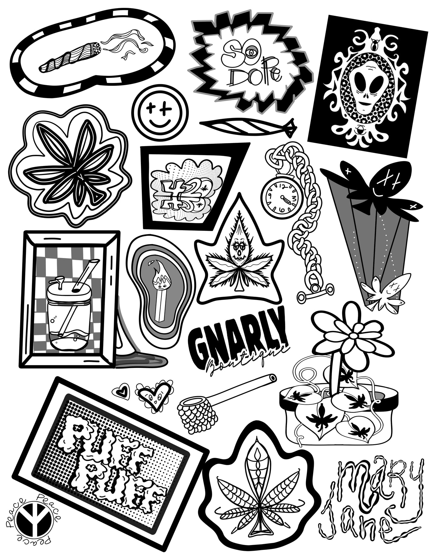 Free 420 Coloring Page