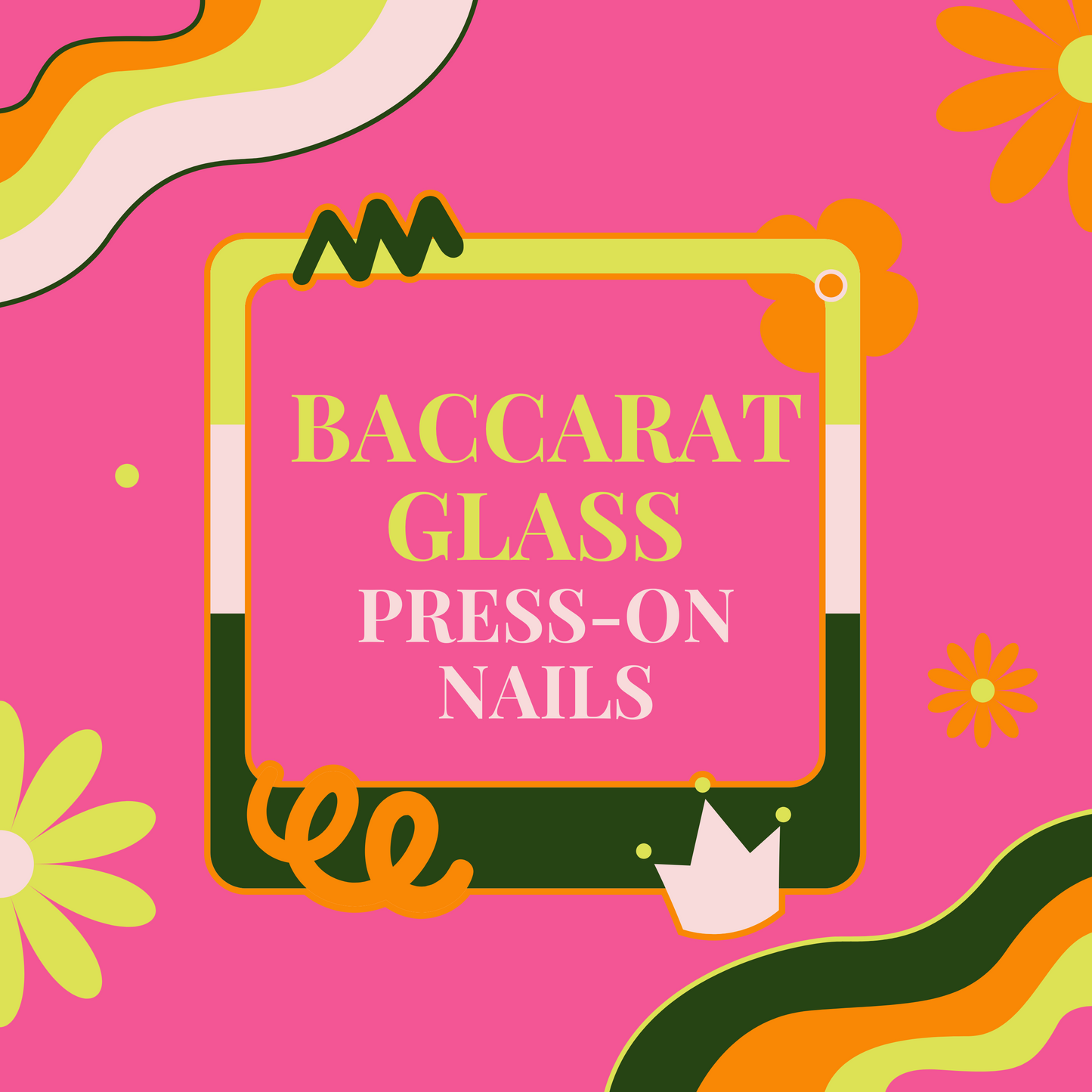 Baccarat Glass Press-On Nail Set