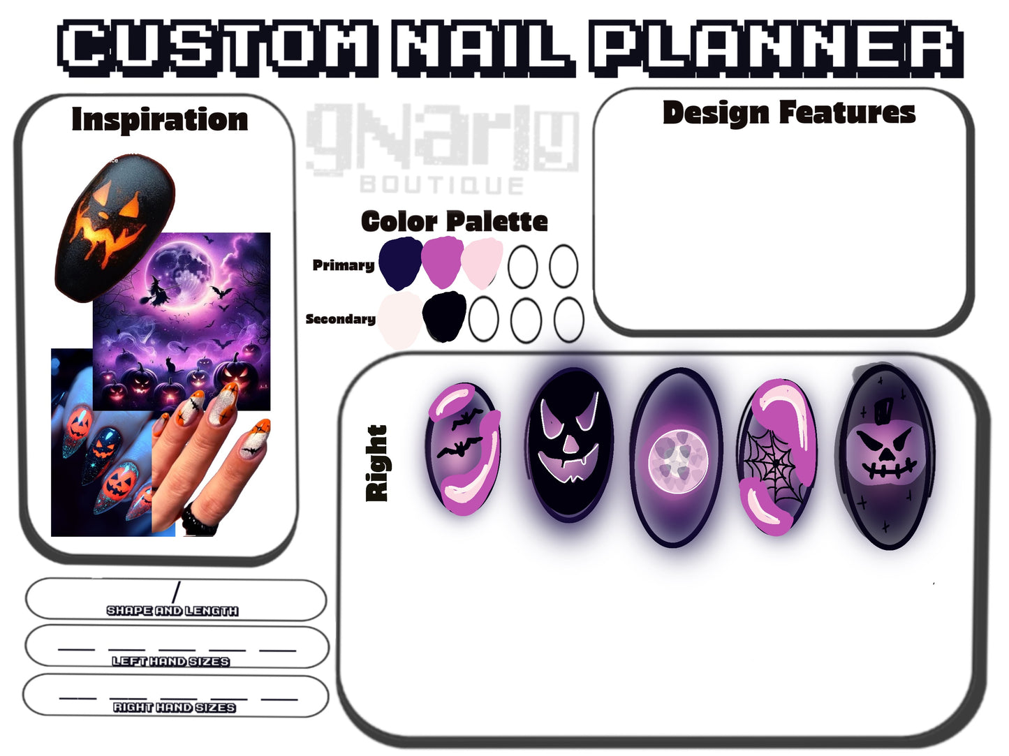 Gnarly Boutique Nail Planner