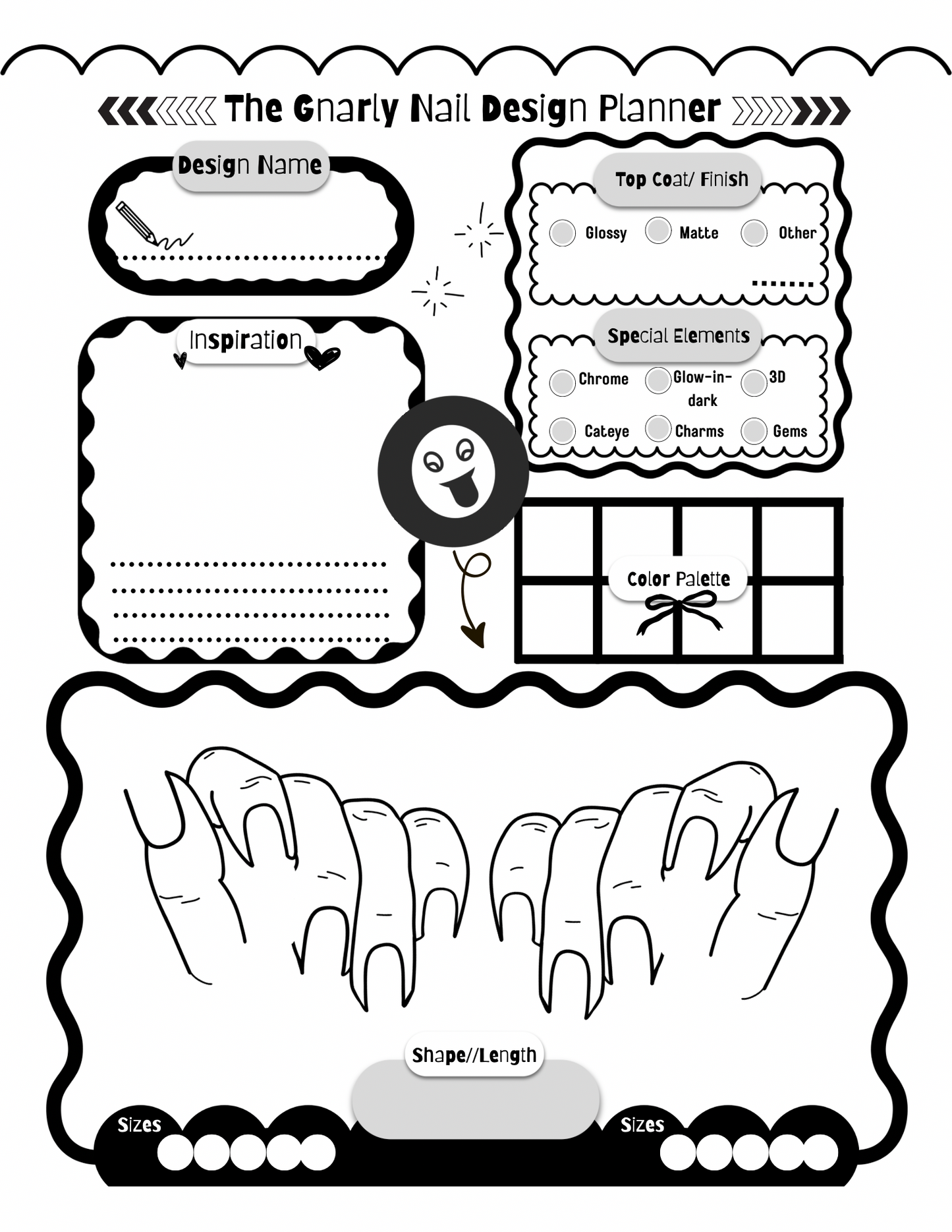 Gnarly Boutique Nail Planner