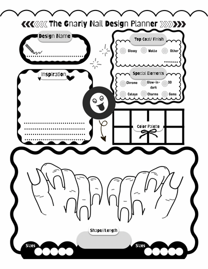 Gnarly Boutique Nail Planner